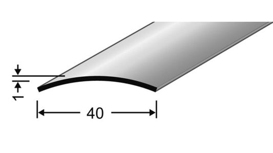 Hohlflachschienen, 40 x 1,0 mm Edelstahl