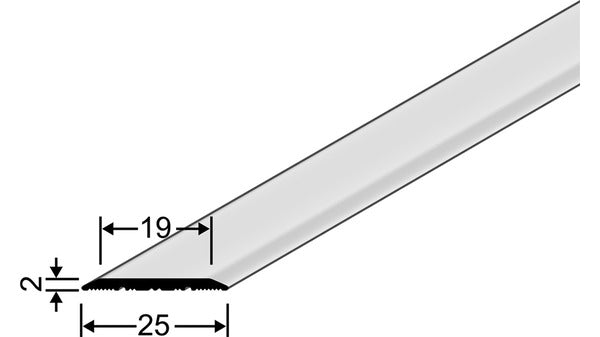 Flachprofil ungelocht 25x2mm, 3m