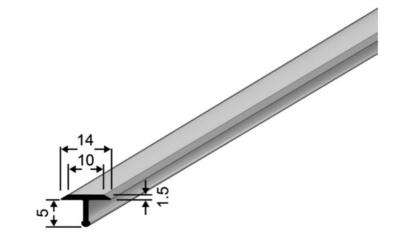 T-Übergangsprofile 20x6.5mm, L 2.7m