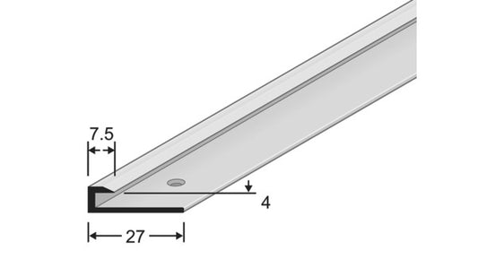Gleitabschlussprofile glatt 8.6mm 2.7m