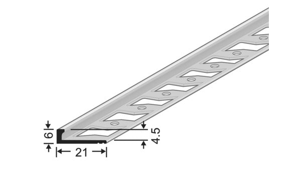 Winkelabschlussprofile 4.0mm, L 2.5m