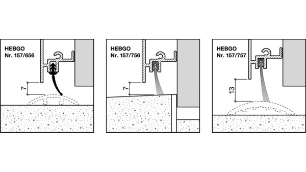 Türsockel HEBGO 157 Alu blank