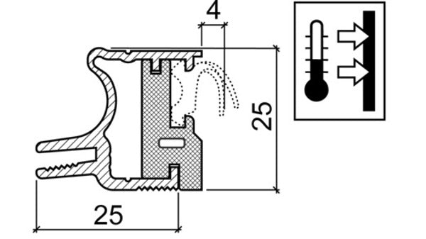 Grundprofile HEBGO 176.GO Aluminium blan