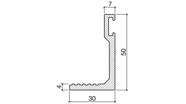 Schwellenwinkel HEBGO 190 Länge 5250mm