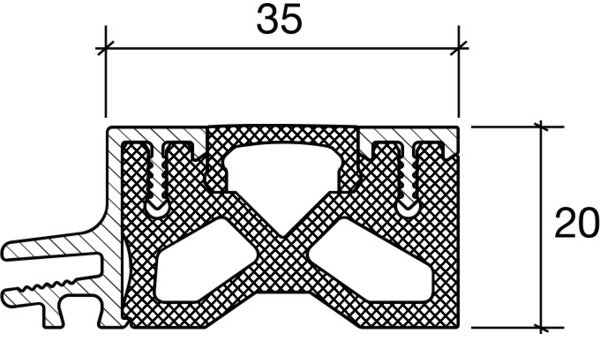 Grundprofile HEBGO 173 Alu blank, 2.5m
