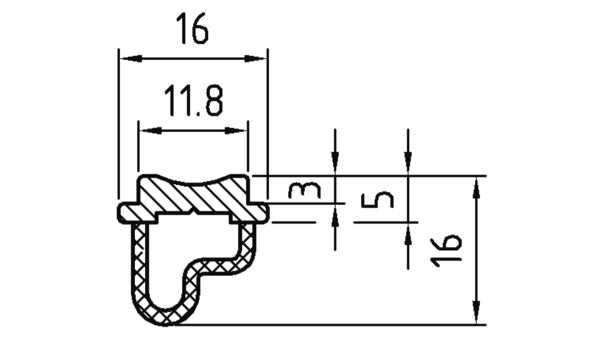Dichtungen BKV Amrum, 16/10 mm schwarz