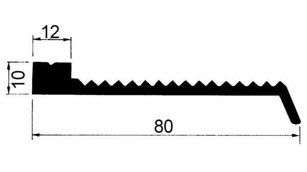Tür-Schwellenprofile Alu blank, 80/1190