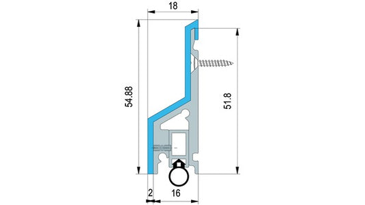 Wetterschenkel ALUMAT, weiss mit Dichtun