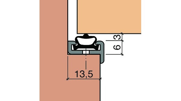Halteprofile HEBGO 120 Aluminium blank