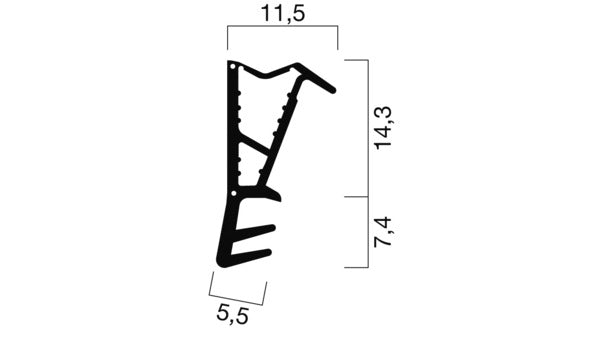Haustür-Dichtungsprofile GOLL SF 1038, S