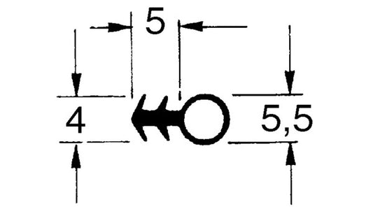 Dichtungsprofile 119-8 crèmeweiss a.Mass