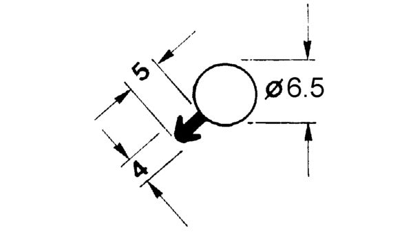 Dichtungsprofil 641-1Anker crèmew. a.M.