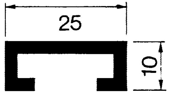 Halteprofile Aluminium blank Länge 6500m