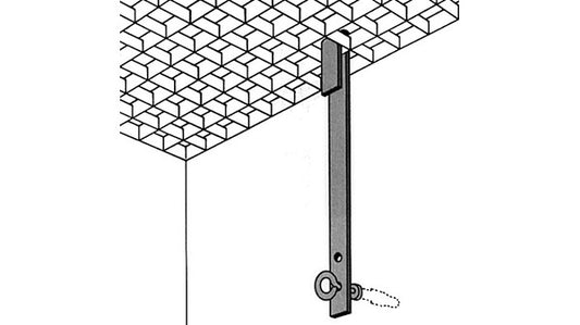 Gitterrost-Sicherungen Stahl verzinkt, L