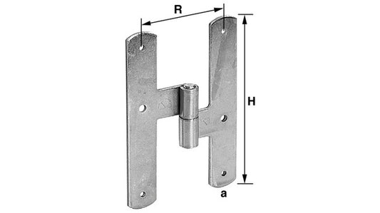 Mittelband-Scharniere, links verzinkt, g