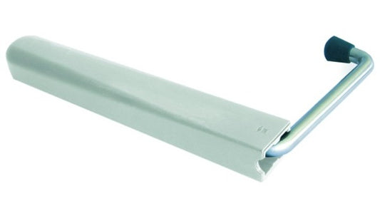 Jalousierückhalter 135 mm Stahl grau