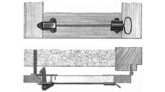 Jalousie-Zugfallen, 1000 mm gelbverzinkt