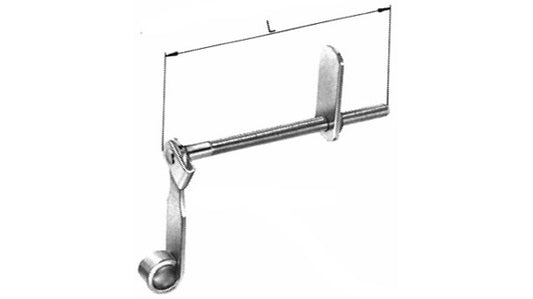 Jalousie-Vorreiber, 200 mm Metallgewinde