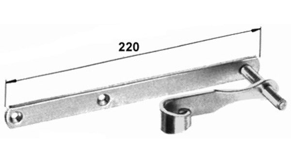 Jalousie-Vorreiber, gerade verzinkt, Län