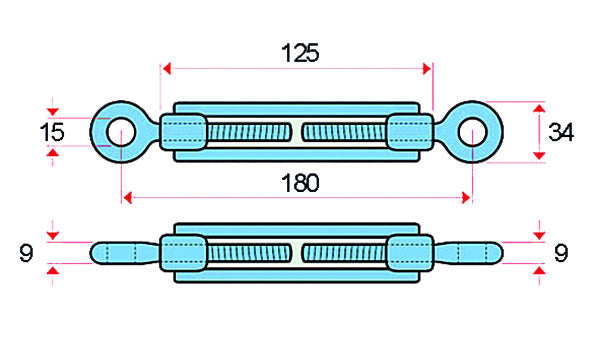 Spannschrauben, Gewinde 12 mm Stahl gesc