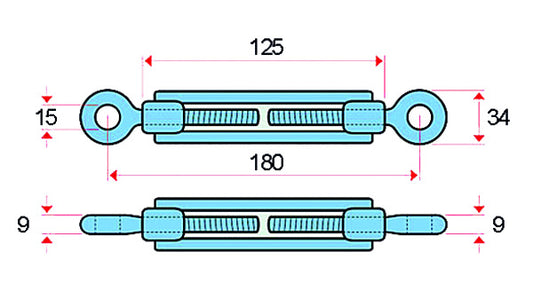 Spannschrauben, Gewinde 12 mm Stahl gesc