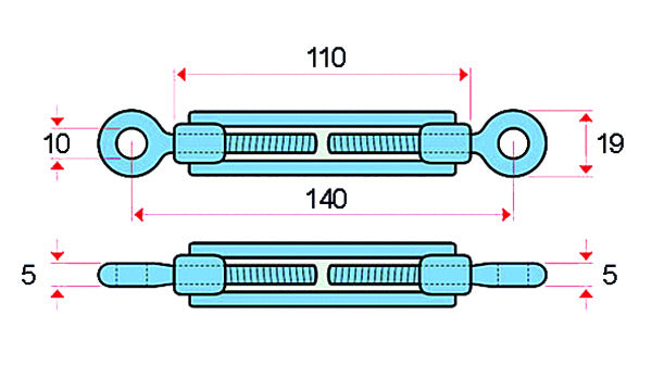 Spannschrauben, Gewinde 6 mm Stahl gesch