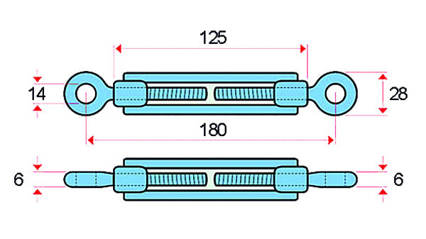 Spannschrauben, Gewinde 10 mm Stahl gesc