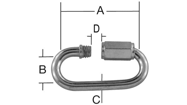 Schraubglieder, Dicke 3,5 mm Stahl verzi