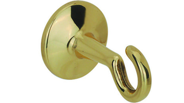 Wandhaken, mit Stockschraube Messing pol