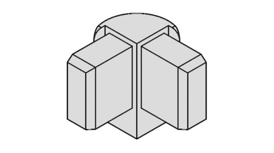 Eckverbindung EV80, Kunststoff weiss