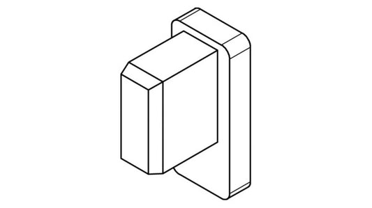 Seitenabschluss S80, Kunststoff weiss