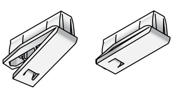 Stop-Feststeller 'Mini' Kunststoff weiss