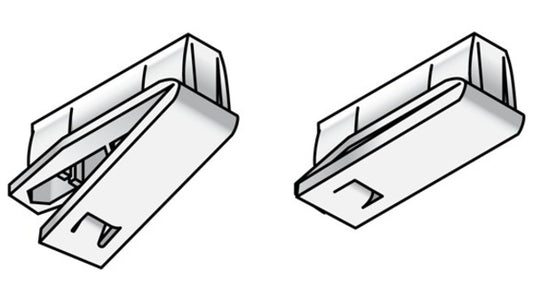 Stop-Feststeller 'Mini' Kunststoff weiss