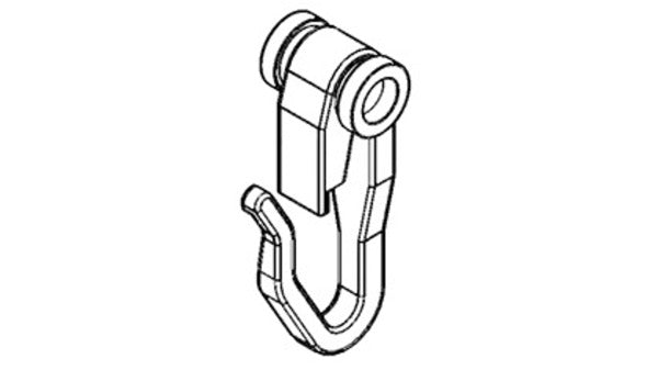 Objekt-Roller weiss, mit Haken