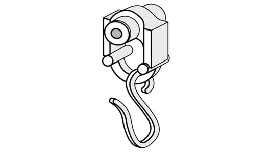 Ösenroller Kunststoff mit Haken