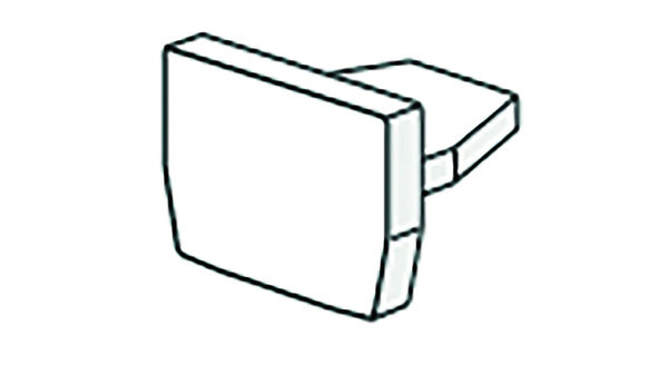 Seitenabschluss zu Vorhangschiene weiss