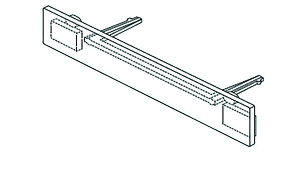 Seitenabschluss Weiss zu Vorhangschiene