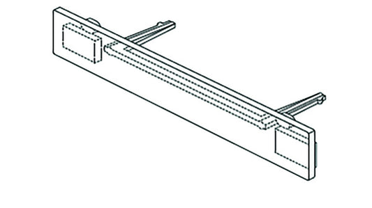Seitenabschluss Weiss zu Vorhangschiene
