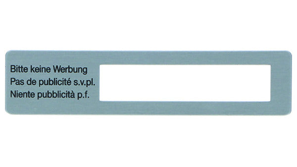Schilder, Aluminium, 135/30 mm 'Bitte ke