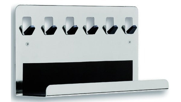 Schlüsselleiste mit Ablage verchromt pol