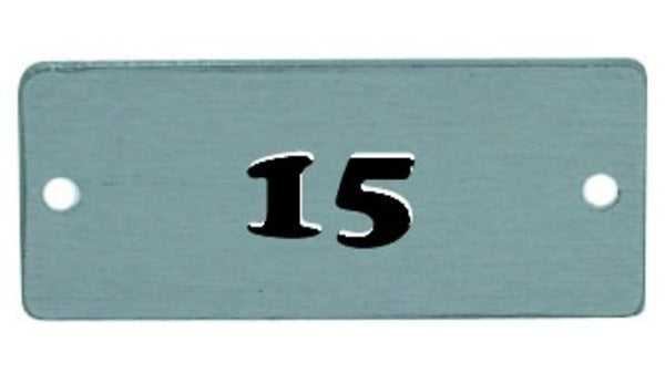 Nummernschilder, 29/12 mm Aluminium, Zah