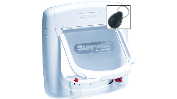 Katzentüren STAYWELL, weiss mit Magnetha