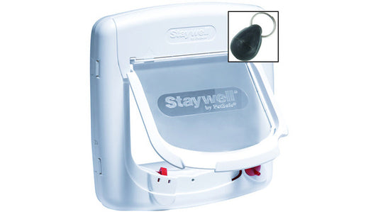 Katzentüren STAYWELL, weiss mit Magnetha