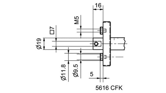 Fenstergriffe GLUTZ 5087/5616 ER 7x35mm