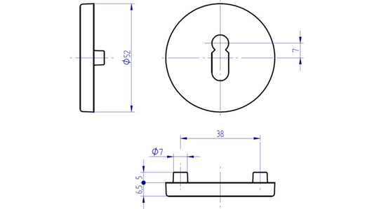 Schlüsselrosette BB MEGA Druckg.velours